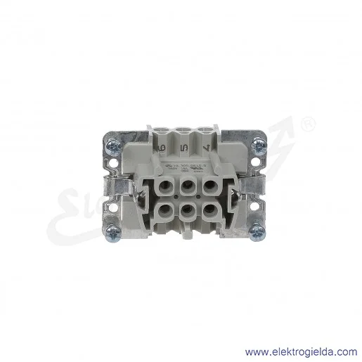 Wkład gniazda BAS BUS 6 2,5 50, 6 PIN, 600V, 16A Wkład gniazda BAS BUS 6 2,5 50, 6 PIN, 600V, 16A