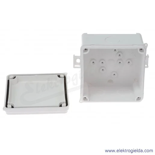 Puszka elektryczna naścienna 35133206, N88x88mm, IP67, biała Puszka elektryczna naścienna 35133206, N88x88mm, IP67, biała