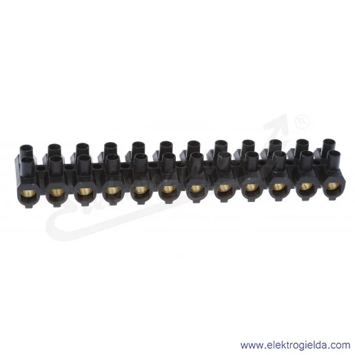 Listwa zaciskowa 89150007, EKL-5E 12*35mm, czarna, 16-35mm2, 750V, 12 torowa Listwa zaciskowa 89150007, EKL-5E 12*35mm, czarna, 16-35mm2, 750V, 12 torowa