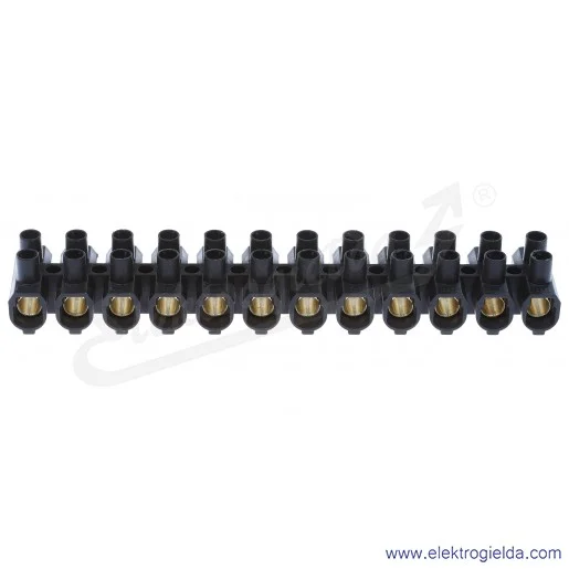 Listwa zaciskowa 89150007, EKL-5E 12*35mm, czarna, 16-35mm2, 750V, 12 torowa Listwa zaciskowa 89150007, EKL-5E 12*35mm, czarna, 16-35mm2, 750V, 12 torowa