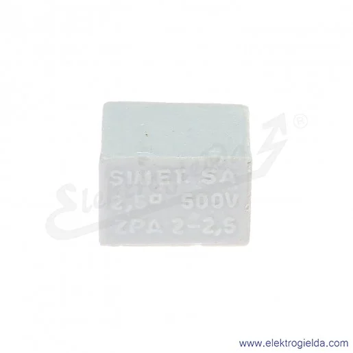 Złączka porcelanowa 44232516, ZPA 2*2.5 T232, 2,5mm2, 500V, 24A, 2 tory Złączka porcelanowa 44232516, ZPA 2*2.5 T232, 2,5mm2, 500V, 24A, 2 tory