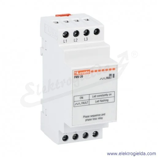 Przekaźnik kontrolny PMV20A575 Ue 208...575VAC zanik i kolejność faz Przekaźnik kontrolny PMV20A575 Ue 208...575VAC zanik i kolejność faz