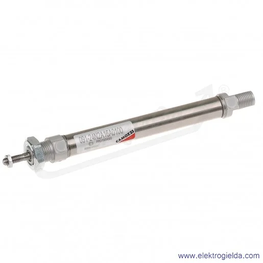 Siłownik pneumatyczny 24N2A16A100, 24N2A16A100, średnica tłoka fi 16mm, skok 100mm, przyłącze M5 Siłownik pneumatyczny 24N2A16A100, 24N2A16A100, średnica tłoka fi 16mm, skok 100mm, przyłącze M5