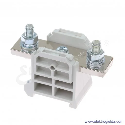 Złączka szynowa 12901312, ZUG 1-70,0 szara, śrubowa, typ 901, 35mm2, 125A, 800V Złączka szynowa 12901312, ZUG 1-70,0 szara, śrubowa, typ 901, 35mm2, 125A, 800V