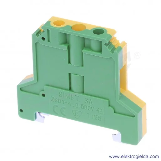 Złączka ochronna 14313319, ZSO1-4,0, żółto-zielona, śrubowa, 4mm2, 32A, 500V Złączka ochronna 14313319, ZSO1-4,0, żółto-zielona, śrubowa, 4mm2, 32A, 500V