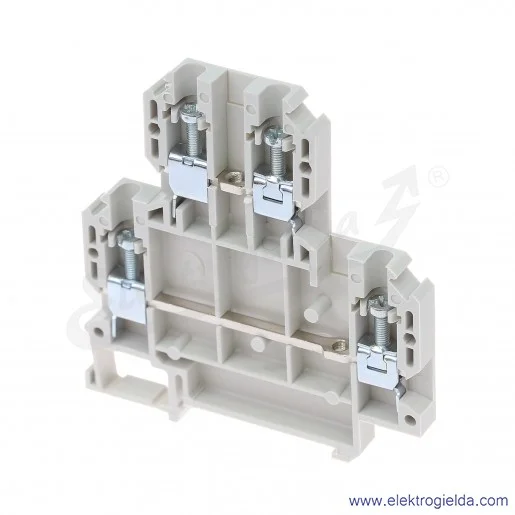 Złączka szynowa piętrowa 13304312, T-304 ZUW 2-4,0, szara, 6mm, 32A, 400V Złączka szynowa piętrowa 13304312, T-304 ZUW 2-4,0, szara, 6mm, 32A, 400V