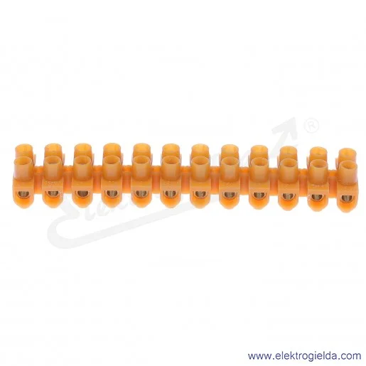 Listwa zaciskowa 21310108, LTF 12*4,0 pomarańczowa, 4,0mm2, 32A, 450V, 12 torowa Listwa zaciskowa 21310108, LTF 12*4,0 pomarańczowa, 4,0mm2, 32A, 450V, 12 torowa