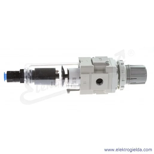 Filtroreduktor AW30-F02DH-B, G1/4, regulacja 0.5-8.5 bar, 1250 l/min, 5 µm, przyłącze manometru G1/8, automatyczny spust Filtroreduktor AW30-F02DH-B, G1/4, regulacja 0.5-8.5 bar, 1250 l/min, 5 µm, przyłącze manometru G1/8, automatyczny spust