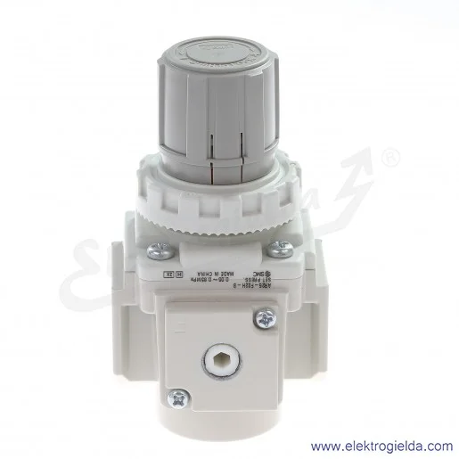 Zawór redukcyjny AR25-F02H-B, G1/4, regulacja 0.5-8.5 bar, 950 l/min, przyłącze manometru G1/8 Zawór redukcyjny AR25-F02H-B, G1/4, regulacja 0.5-8.5 bar, 950 l/min, przyłącze manometru G1/8