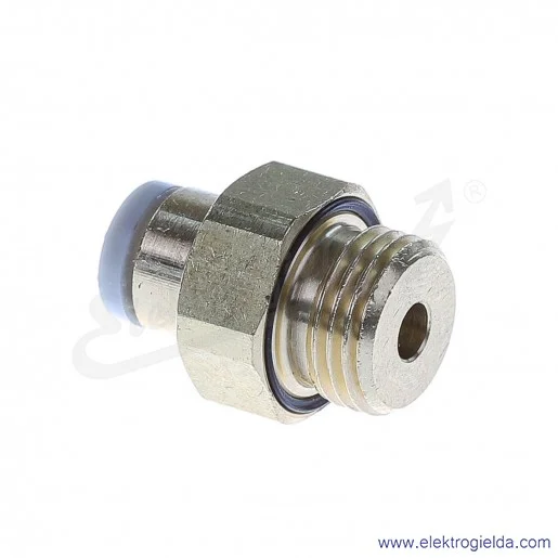 Przyłącze wtykowe proste KQ2H04-G01A, gwint G1/8, fi 4mm, sześciokąt zewnętrzny Przyłącze wtykowe proste KQ2H04-G01A, gwint G1/8, fi 4mm, sześciokąt zewnętrzny