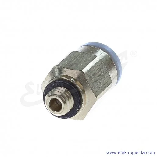 Przyłącze wtykowe proste KQ2H06-M5A, gwint M5, fi 6mm, sześciokąt zewnętrzny Przyłącze wtykowe proste KQ2H06-M5A, gwint M5, fi 6mm, sześciokąt zewnętrzny