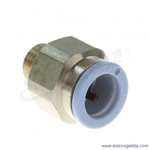 Przyłącze wtykowe proste KQ2H10-G01A, gwint G1/8, fi 10mm, sześciokąt zewnętrzny Przyłącze wtykowe proste KQ2H10-G01A, gwint G1/8, fi 10mm, sześciokąt zewnętrzny