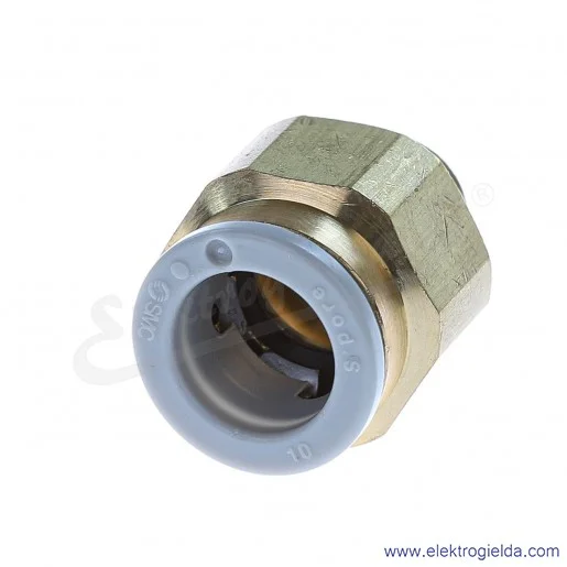 Przyłącze wtykowe proste KQ2H10-G01A, gwint G1/8, fi 10mm, sześciokąt zewnętrzny Przyłącze wtykowe proste KQ2H10-G01A, gwint G1/8, fi 10mm, sześciokąt zewnętrzny