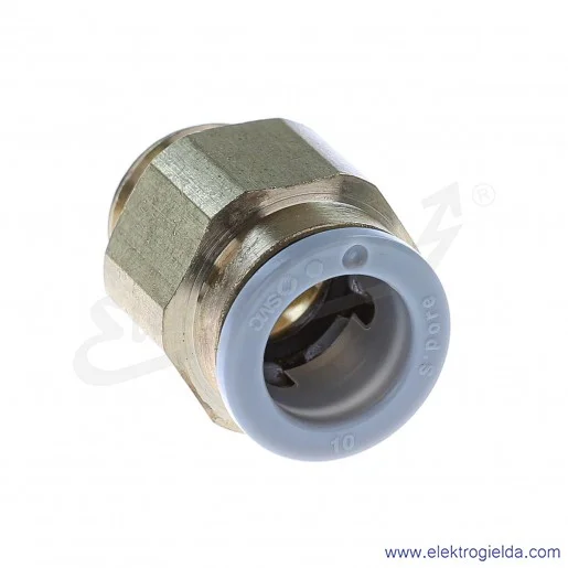 Przyłącze wtykowe proste KQ2H10-G02A, gwint G1/4, fi 10mm, sześciokąt zewnętrzny Przyłącze wtykowe proste KQ2H10-G02A, gwint G1/4, fi 10mm, sześciokąt zewnętrzny