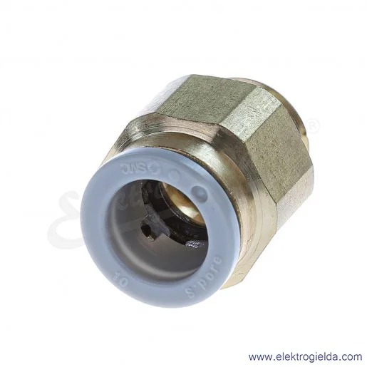 Przyłącze wtykowe proste KQ2H10-G02A, gwint G1/4, fi 10mm, sześciokąt zewnętrzny Przyłącze wtykowe proste KQ2H10-G02A, gwint G1/4, fi 10mm, sześciokąt zewnętrzny