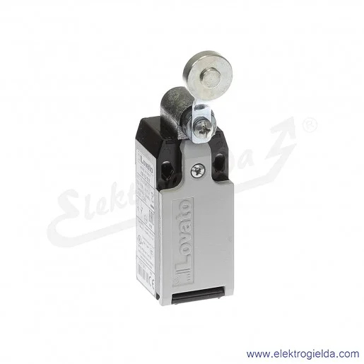 Wyłącznik krańcowy KMES11 dźwignia uchylna z rolką metalową 19mm, styki 1NO+1NC, obudowa metalowa IP65 Wyłącznik krańcowy KMES11 dźwignia uchylna z rolką metalową 19mm, styki 1NO+1NC, obudowa metalowa IP65