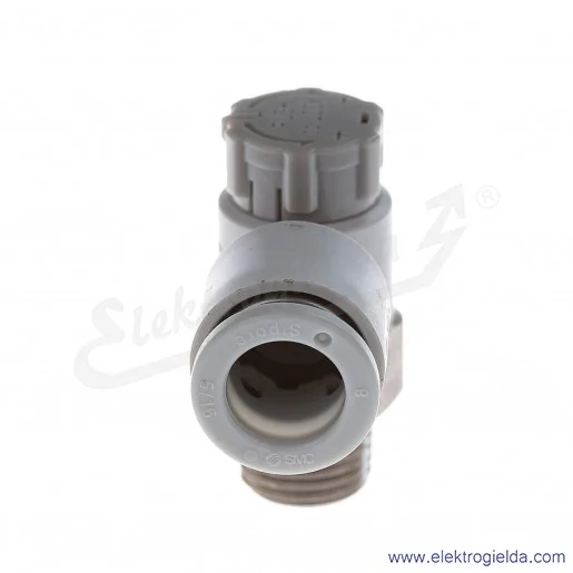 AS2201F-01-08A, Zawór dławiąco-zwrotny, ogólnego przeznaczenia, przyłącze Fi8 G1/8, kątowy AS2201F-01-08A, Zawór dławiąco-zwrotny, ogólnego przeznaczenia, przyłącze Fi8 G1/8, kątowy