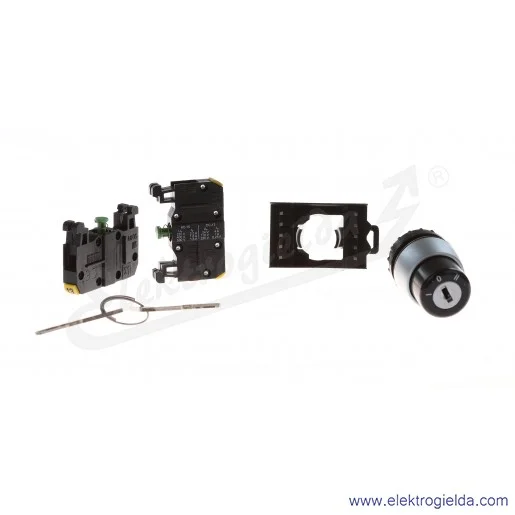 Przycisk sterowniczy kompletny ST22-SVAV-20 20 kluczykowy 1-0-2 bez samopowrotu 2NO, niepodświetlany, montowany w otwór FI22 Przycisk sterowniczy kompletny ST22-SVAV-20 20 kluczykowy 1-0-2 bez samopowrotu 2NO, niepodświetlany, montowany w otwór FI22