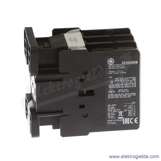 Stycznik CL45A300M3 110V AC 50/60 HZ, 18.5KW/400V AC-3, 60A AC-1, 3-polowy Stycznik CL45A300M3 110V AC 50/60 HZ, 18.5KW/400V AC-3, 60A AC-1, 3-polowy