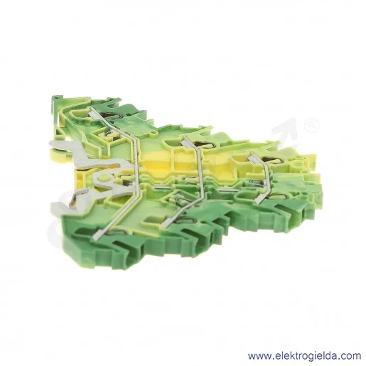 Złączka sprężynowa 2002-3207 2,5mm2 trzy piętrowa PE 6-przewodowa, żółto-zielona z mostkowaniem wewnętrznym TopJob S Złączka sprężynowa 2002-3207 2,5mm2 trzy piętrowa PE 6-przewodowa, żółto-zielona z mostkowaniem wewnętrznym TopJob S