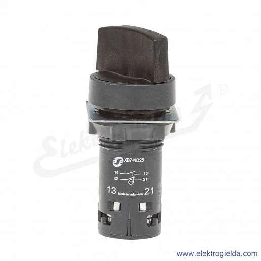 XB7ND25 0-1 CZARNY 1NO+1NC Łącznik pokrętny piórkowy XB7ND25 0-1 CZARNY 1NO+1NC Łącznik pokrętny piórkowy