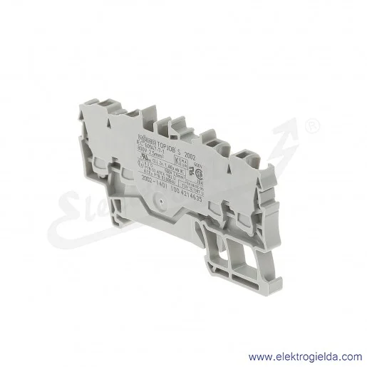 Złączka sprężynowa 2002-1401 2,5mm2 4-przewodowa, szara TopJob S Złączka sprężynowa 2002-1401 2,5mm2 4-przewodowa, szara TopJob S