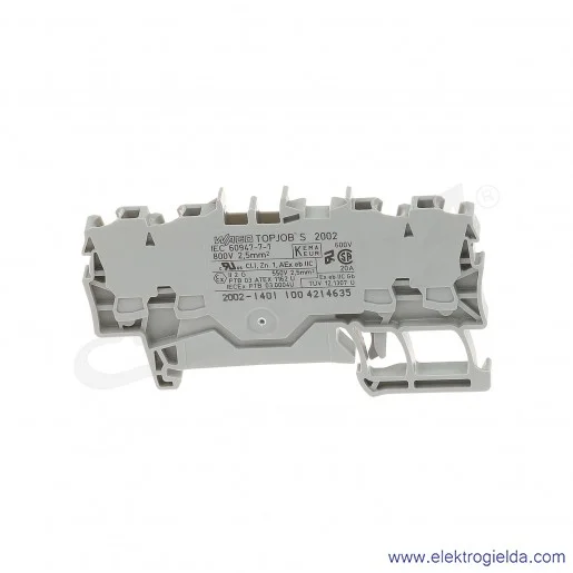 Złączka sprężynowa 2002-1401 2,5mm2 4-przewodowa, szara TopJob S Złączka sprężynowa 2002-1401 2,5mm2 4-przewodowa, szara TopJob S