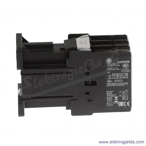 Stycznik CL45D300MD 24V DC, 18.5KW/400V AC-3, 60A AC-1, 3-polowy Stycznik CL45D300MD 24V DC, 18.5KW/400V AC-3, 60A AC-1, 3-polowy