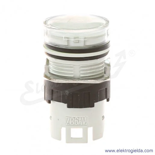 Główka lampki ZB6AV1 Biała okrągła, fi 16mm, IP65 Główka lampki ZB6AV1 Biała okrągła, fi 16mm, IP65