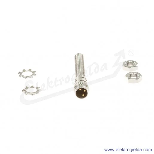 Czujnik indukcyjny Bi1-EG05-AP6X-V1331 M5x0,5 PNP NO Sn 1mm z konektorem M8 10...30 VDC 42,7mm Czujnik indukcyjny Bi1-EG05-AP6X-V1331 M5x0,5 PNP NO Sn 1mm z konektorem M8 10...30 VDC 42,7mm