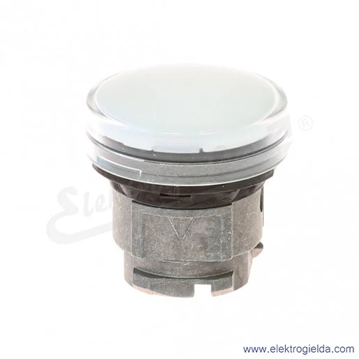 Główka lampki ZB4BV013 biała, metalowa, do podświetlenia LED, fi 22mm, IP66 Główka lampki ZB4BV013 biała, metalowa, do podświetlenia LED, fi 22mm, IP66