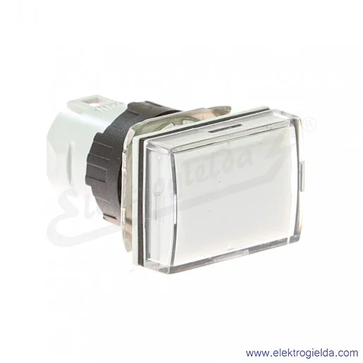 Główka lampki ZB6DV1 biała prostokątna, fi 16mm, IP65 Główka lampki ZB6DV1 biała prostokątna, fi 16mm, IP65