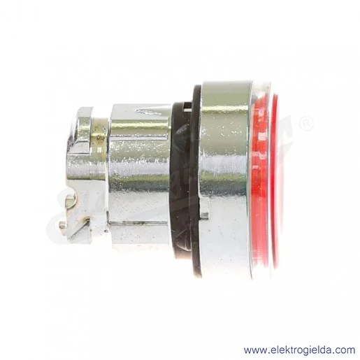 Napęd przycisku ZB4BW343 czerwony podświetlany, metalowy kryty, samopowrotny Napęd przycisku ZB4BW343 czerwony podświetlany, metalowy kryty, samopowrotny