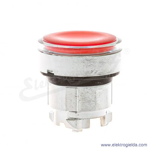 Napęd przycisku ZB4BW343 czerwony podświetlany, metalowy kryty, samopowrotny Napęd przycisku ZB4BW343 czerwony podświetlany, metalowy kryty, samopowrotny