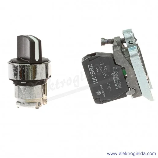 Przełącznik piórkowy XB4BD21 0-1 czarny 1NO, metalowy krótkie piórko Przełącznik piórkowy XB4BD21 0-1 czarny 1NO, metalowy krótkie piórko