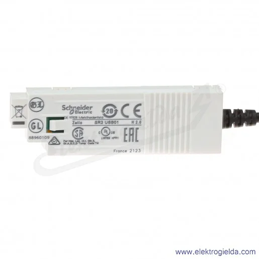 Kabel połączeniowy SR2USB01 PC-ZELIO LOGIC, przewód 3m, USB Kabel połączeniowy SR2USB01 PC-ZELIO LOGIC, przewód 3m, USB