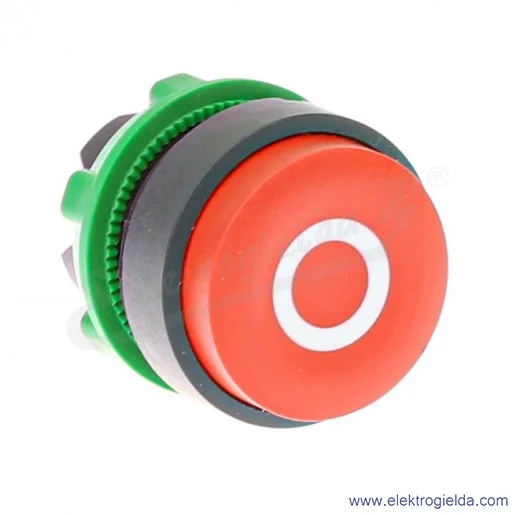 Napęd przycisku ZB5AL432 czerwony, symbol *O* biały, wystający samopowrotny Napęd przycisku ZB5AL432 czerwony, symbol *O* biały, wystający samopowrotny