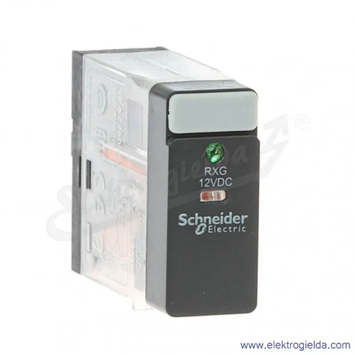 Przekaźnik interfejsowy RXG13JD 12VDC 1CO 10A, w standardowej obudowie z sygnalizacją LED Przekaźnik interfejsowy RXG13JD 12VDC 1CO 10A, w standardowej obudowie z sygnalizacją LED