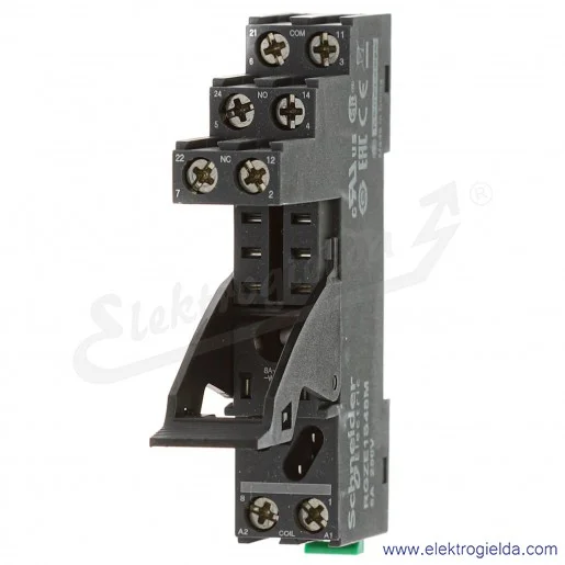 Gniazdo przekaźnika RGZE1S48M do RXG2, złącze śrubowe z oddzielnymi zaciskami i obejmą wyrzutnikową Gniazdo przekaźnika RGZE1S48M do RXG2, złącze śrubowe z oddzielnymi zaciskami i obejmą wyrzutnikową