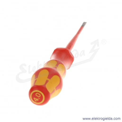 Wkrętak 006441 0,8x4,0x100 płaski ze zredukowaną średnicą trzpienia, izolowany Kraftform 160 iS VDE Wkrętak 006441 0,8x4,0x100 płaski ze zredukowaną średnicą trzpienia, izolowany Kraftform 160 iS VDE