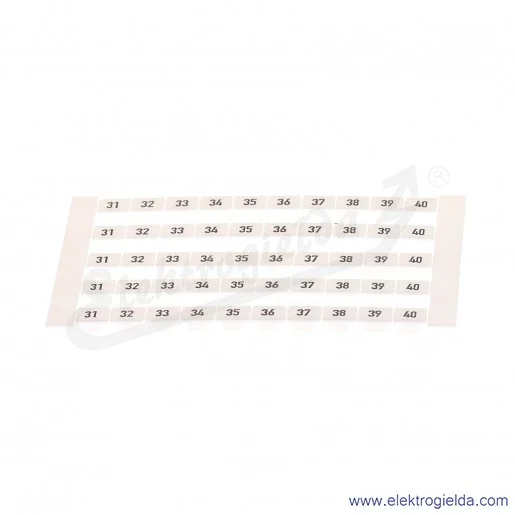 Oznacznik opisowy 0518960031, DEK 6 FWZ, 31-40 Oznacznik opisowy 0518960031, DEK 6 FWZ, 31-40