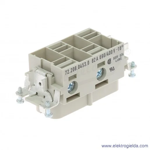 Wkład żeński 72.208.0453.0, 4-polowy, 80A Wkład żeński 72.208.0453.0, 4-polowy, 80A