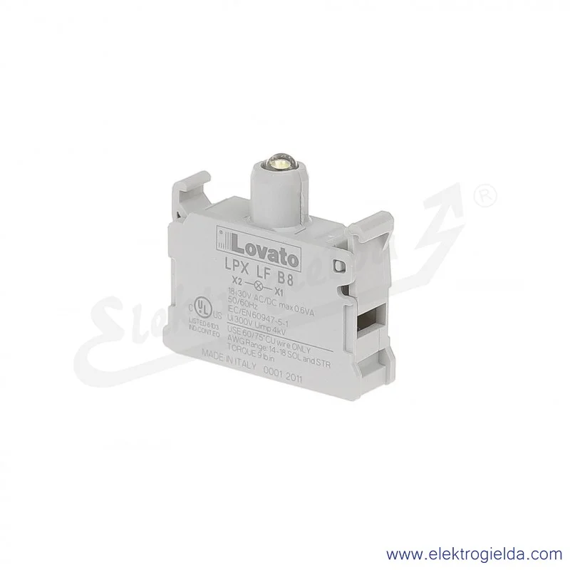 Moduł LED LPX LFB8 biały 12-30VAC/DC światło pulsujące, pod przycisk Moduł LED LPX LFB8 biały 12-30VAC/DC światło pulsujące, pod przycisk