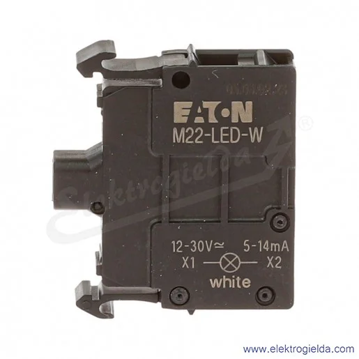 Moduł LED 216557, M22-LED-W, biały, 12-30 VAC/DC, montaż czołowy, zaciski śrubowe Moduł LED 216557, M22-LED-W, biały, 12-30 VAC/DC, montaż czołowy, zaciski śrubowe