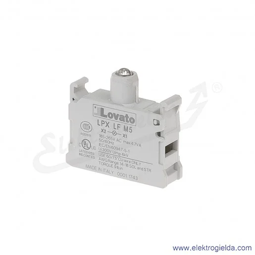 Moduł LED LPX LFM5 żółty 185-265VAC światło pulsujące, pod przycisk Moduł LED LPX LFM5 żółty 185-265VAC światło pulsujące, pod przycisk