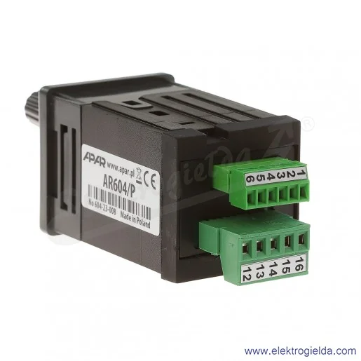 Regulator temperatury AR604/P 24...230VAC/DC cyfrowy, wyjście: 1 x przekaźnik, regulacja za pomocą pokrętła Regulator temperatury AR604/P 24...230VAC/DC cyfrowy, wyjście: 1 x przekaźnik, regulacja za pomocą pokrętła