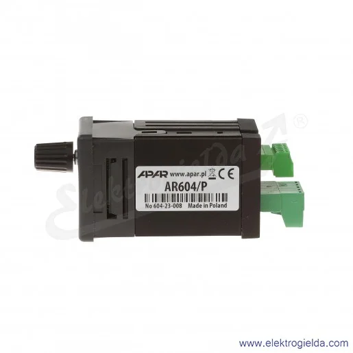 Regulator temperatury AR604/P 24...230VAC/DC cyfrowy, wyjście: 1 x przekaźnik, regulacja za pomocą pokrętła Regulator temperatury AR604/P 24...230VAC/DC cyfrowy, wyjście: 1 x przekaźnik, regulacja za pomocą pokrętła