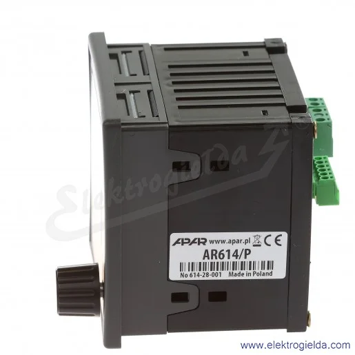 Regulator temperatury cyfrowy AR614/P 24...230VAC/DC wyjście przekaźnikowe, regulacja za pomocą pokrętła Regulator temperatury cyfrowy AR614/P 24...230VAC/DC wyjście przekaźnikowe, regulacja za pomocą pokrętła