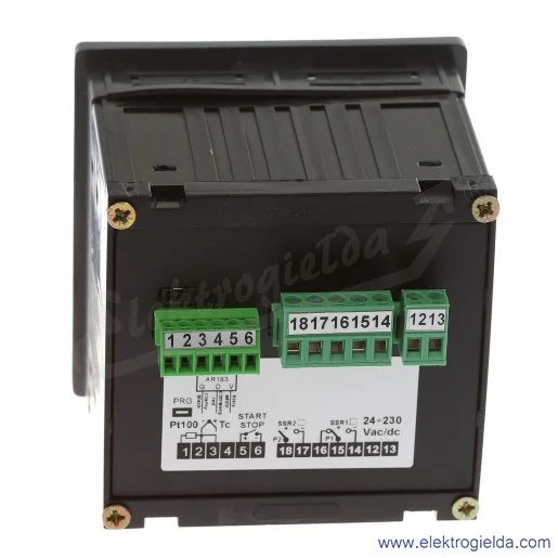 Regulator temperatury AR613/P/P 24...230VAC/DC wyjście: 2 x przekaźnik, cyfrowy z układem czasowym Regulator temperatury AR613/P/P 24...230VAC/DC wyjście: 2 x przekaźnik, cyfrowy z układem czasowym