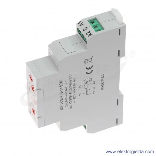 Przekaźnik czasowy wielofunkcyjny MT-TUB-17S-11-9240-7 1P 12...240VAC/DC, 7 funkcji Przekaźnik czasowy wielofunkcyjny MT-TUB-17S-11-9240-7 1P 12...240VAC/DC, 7 funkcji